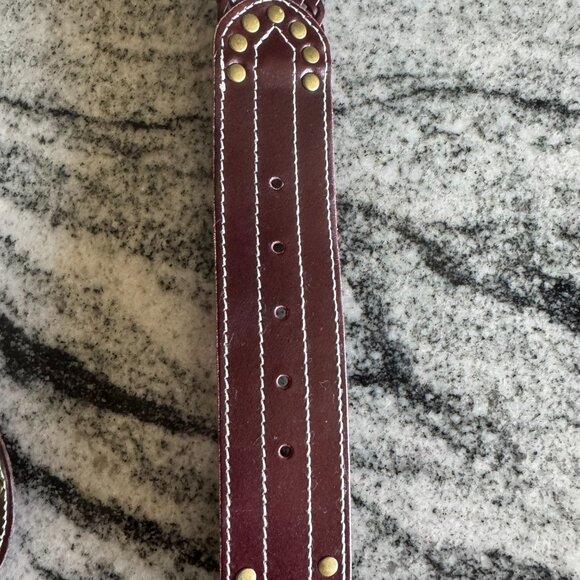 NWT faux leather woven wide belt size medium - Picture 3 of 7